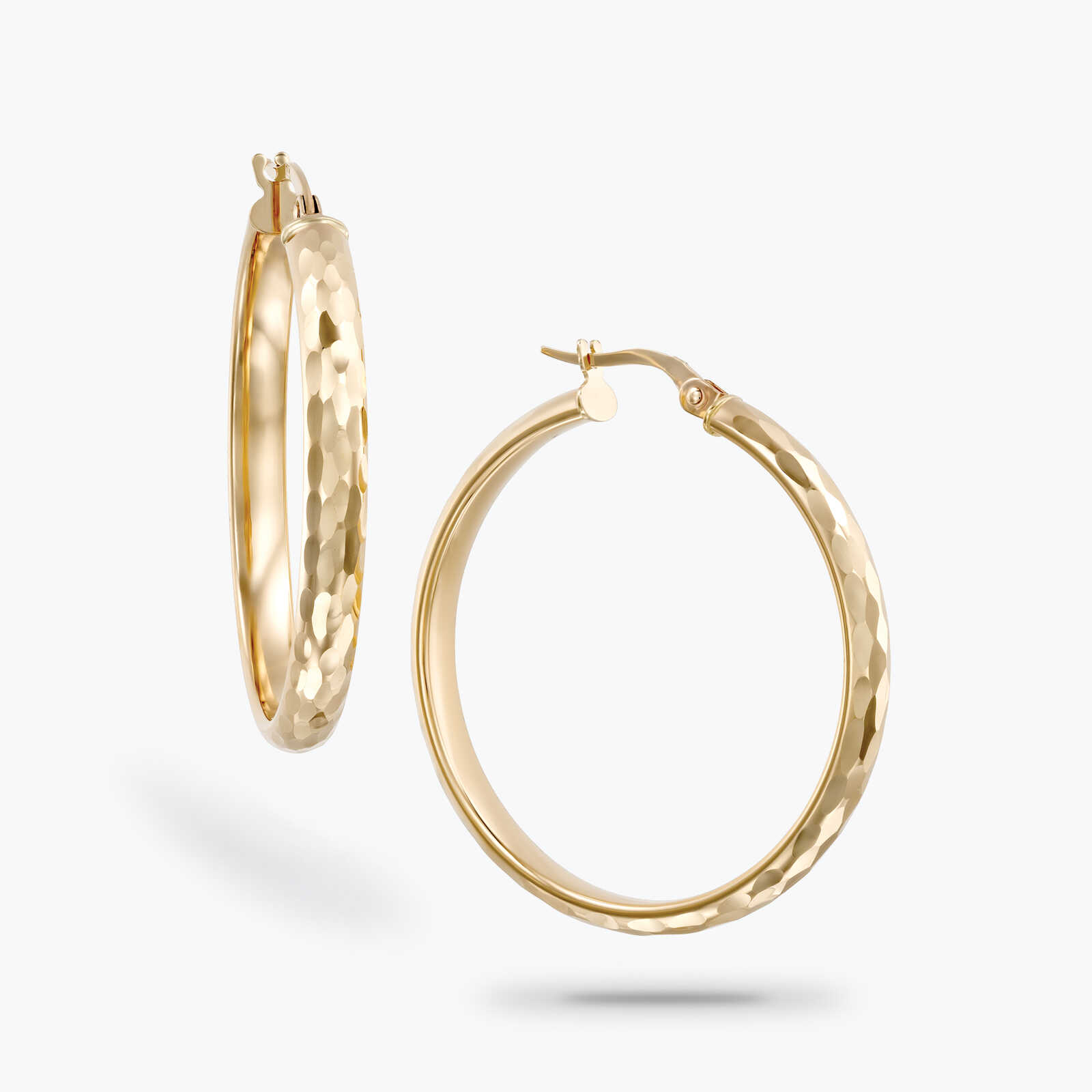 עגילי ג'יפסי זהב 3.3 ס"מ