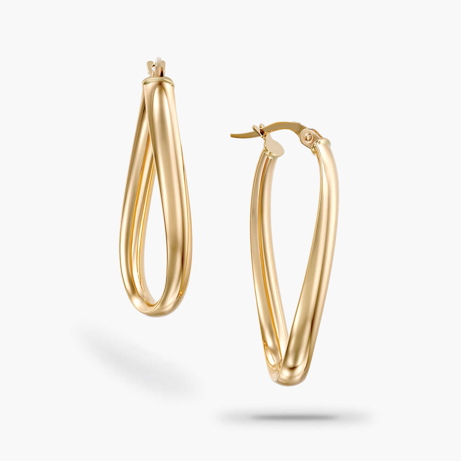 עגילי זהב מעויינים