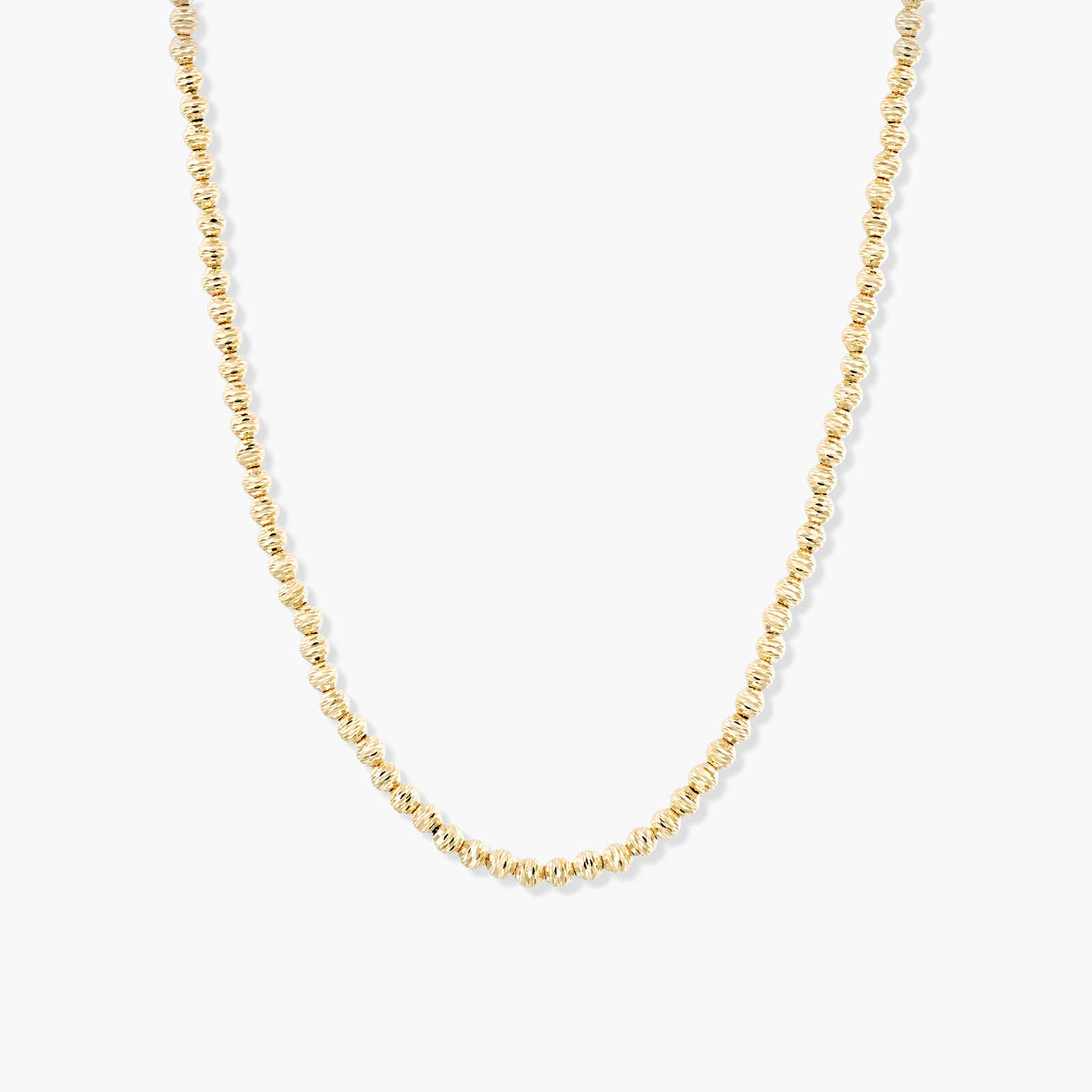 שרשרת זהב  עם חרוזי זהב