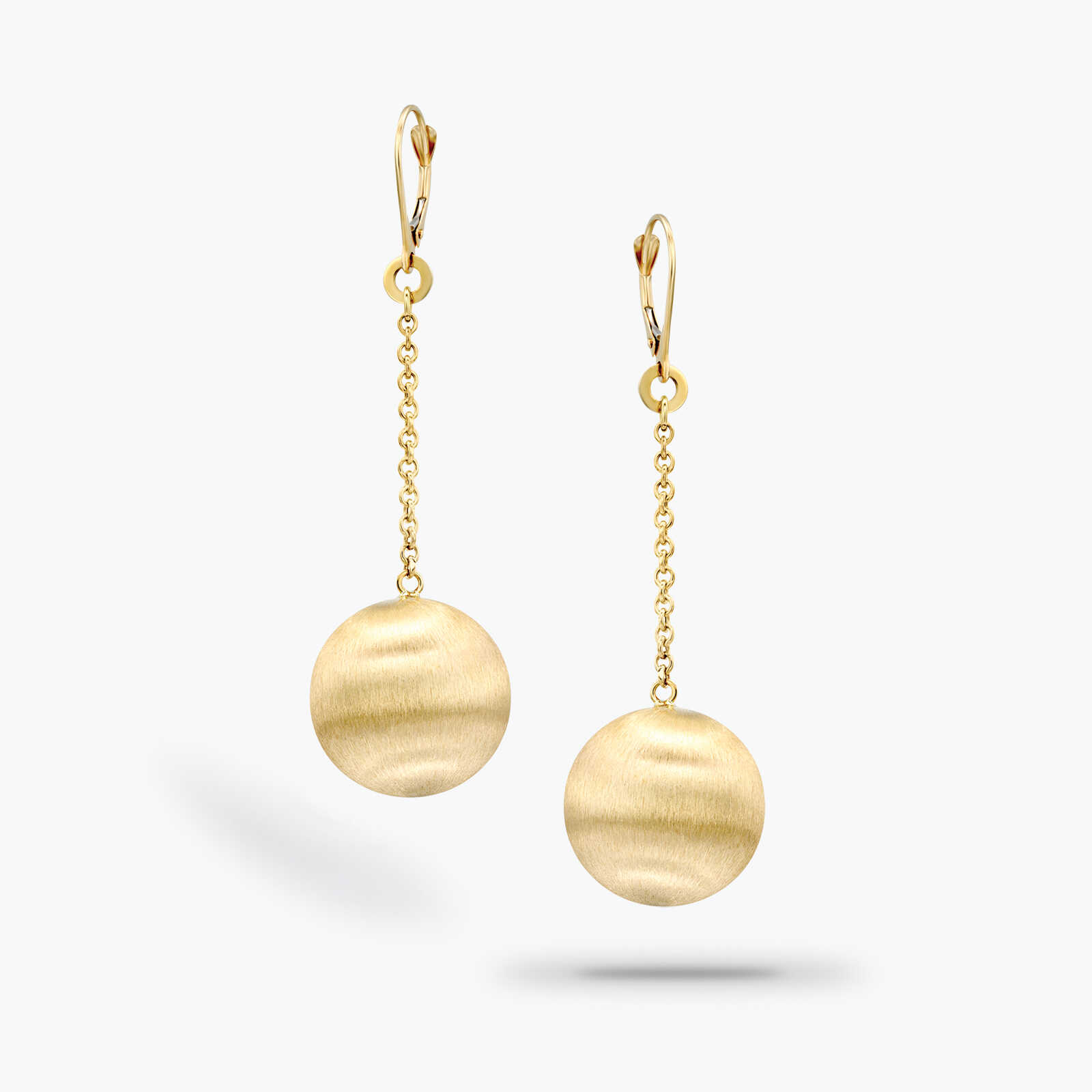 עגילים זהב כדורים