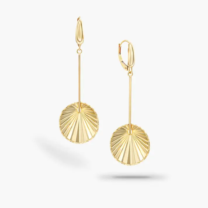 עגילי מניפת הזהב