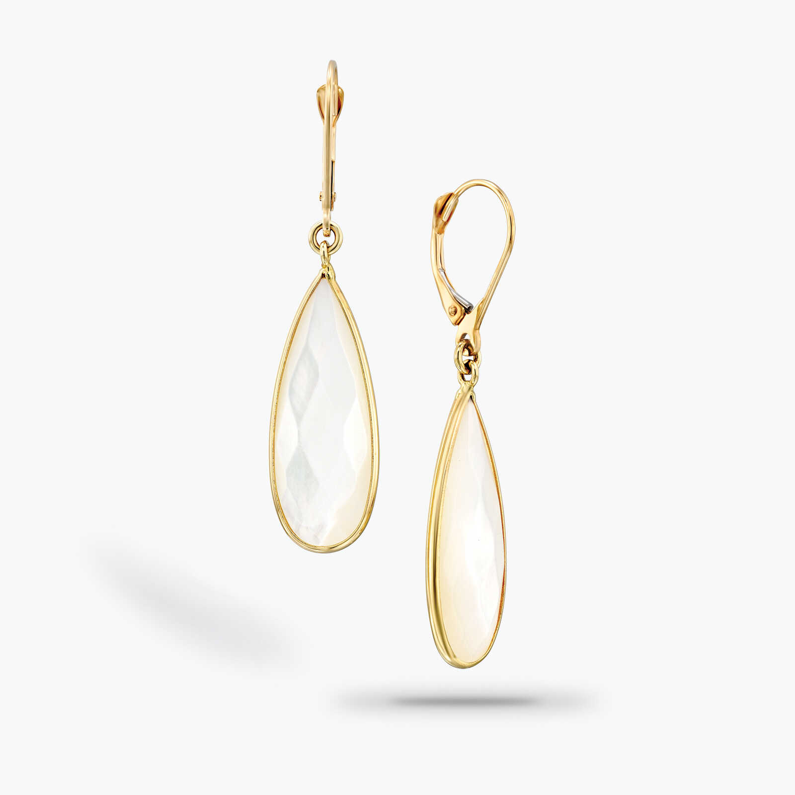 עגילי טיפה משובצים אם הפנינה