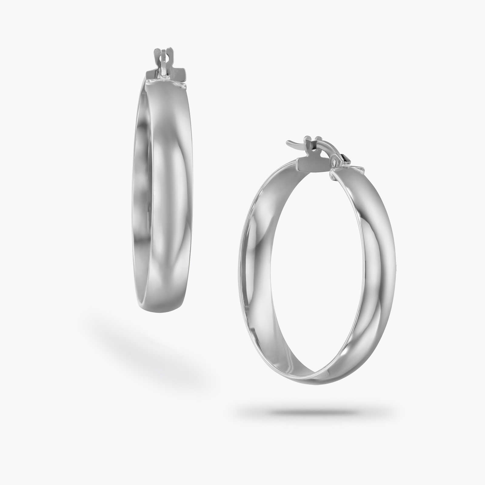 עגילי זהב ג'יפסי בקוטר 2.4 ס"מ