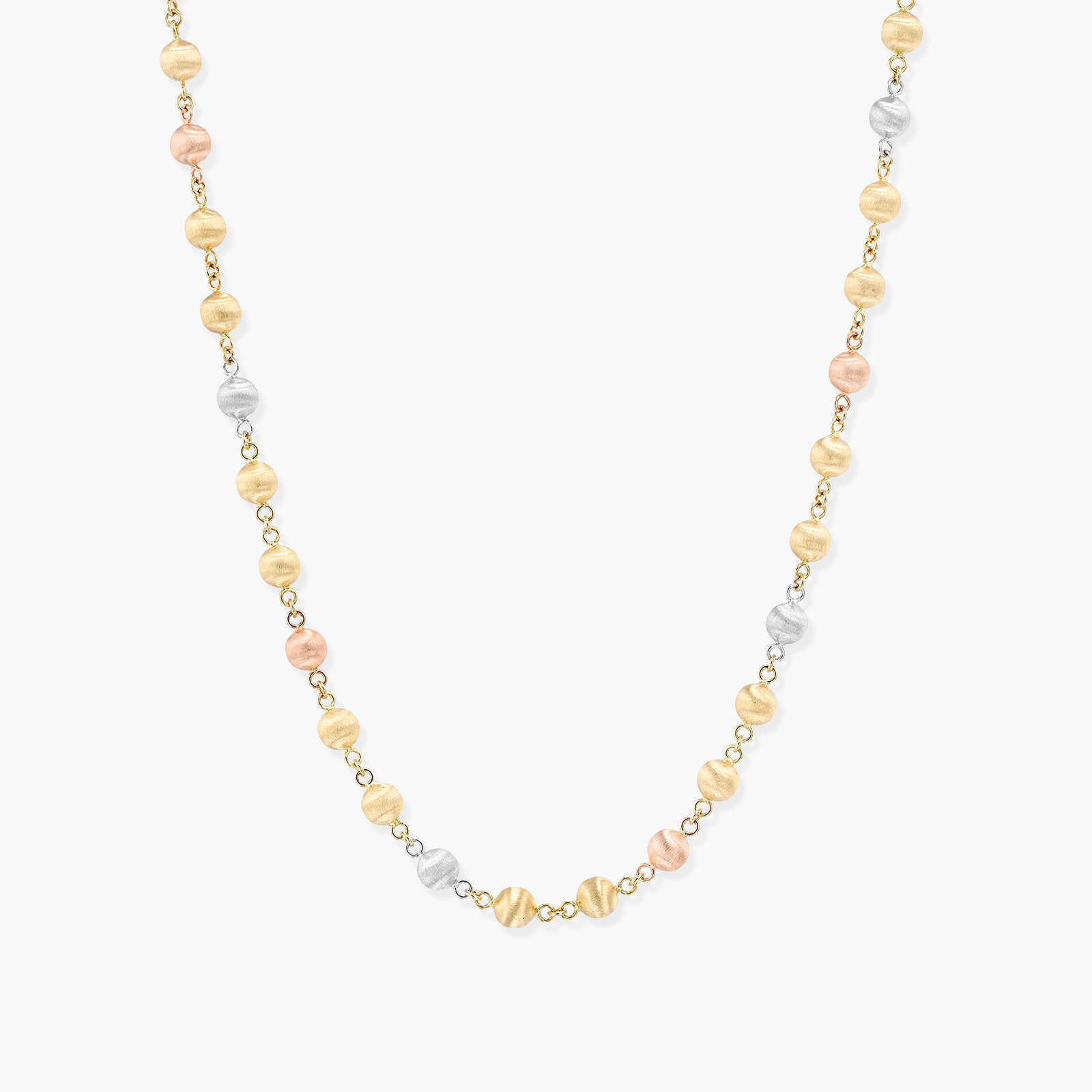 שרשרת כדורי זהב ב 3 צבעים