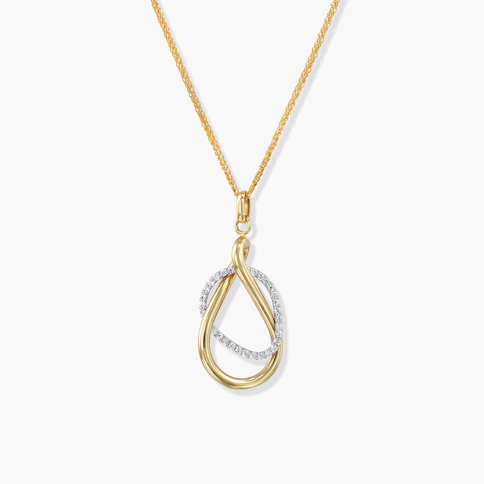 תליון זהב בשיבוץ זירקונים