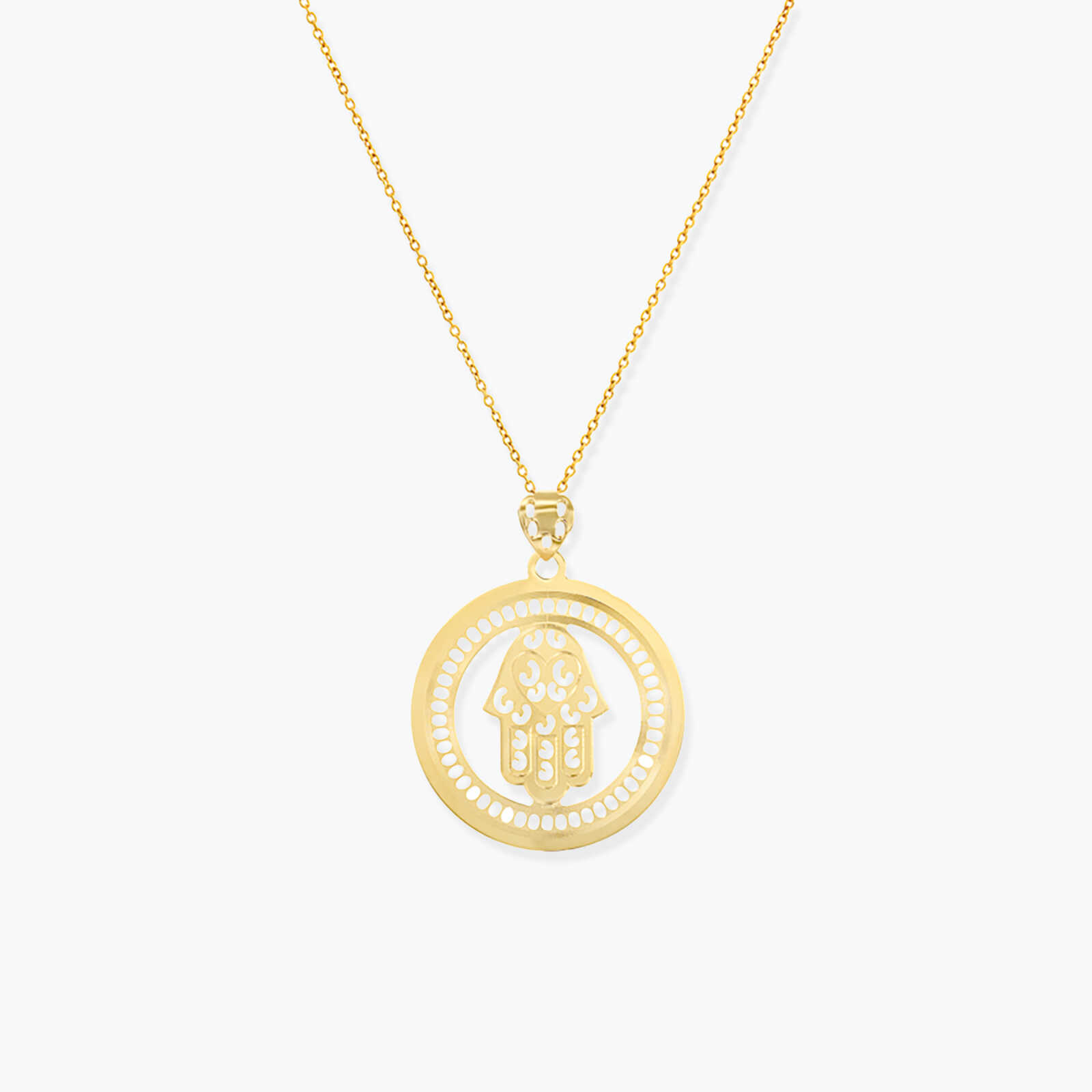 תליון חמסה במסגרת עגולה בקוטר 2.5 ס"מ