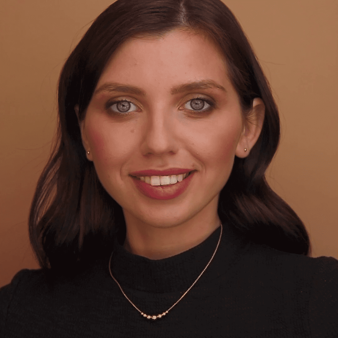 שרשרת זהב מעוטרת בכדוריות זהב בגימור מט באורך 42 ס"מ