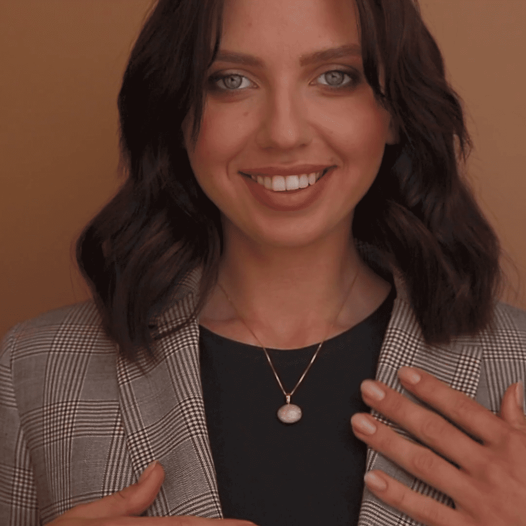 תליון טיפת זהב בציפוי קריטסלים