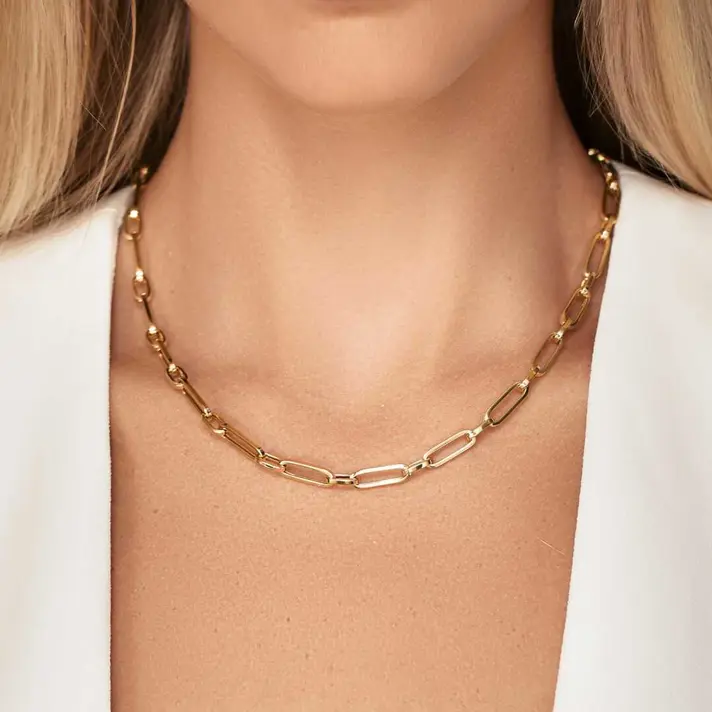 שרשרת חוליות זהב באורך 45 ס"מ