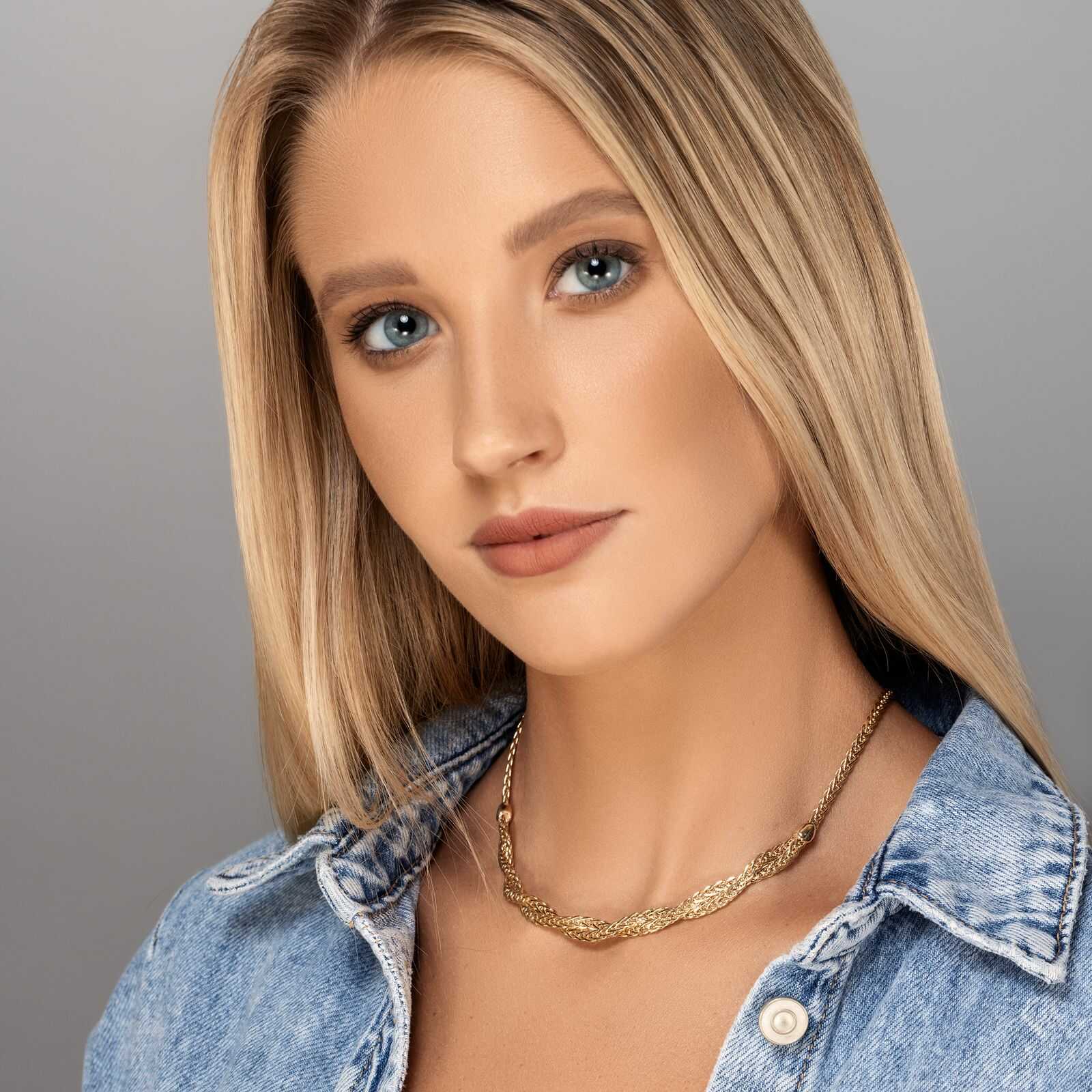 שרשרת זהב שרוג באורך 45 ס"מ