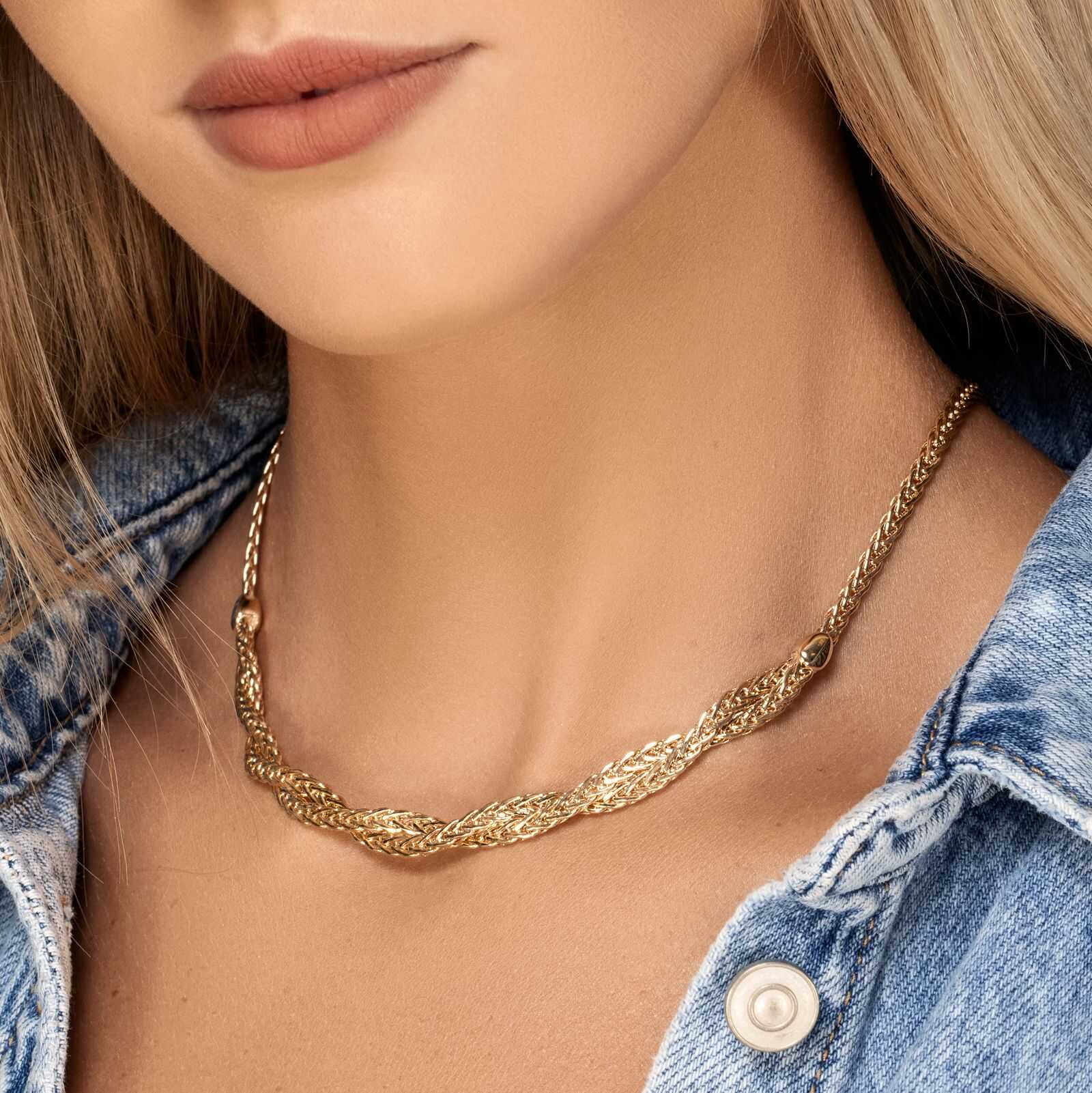 שרשרת זהב שרוג באורך 45 ס"מ