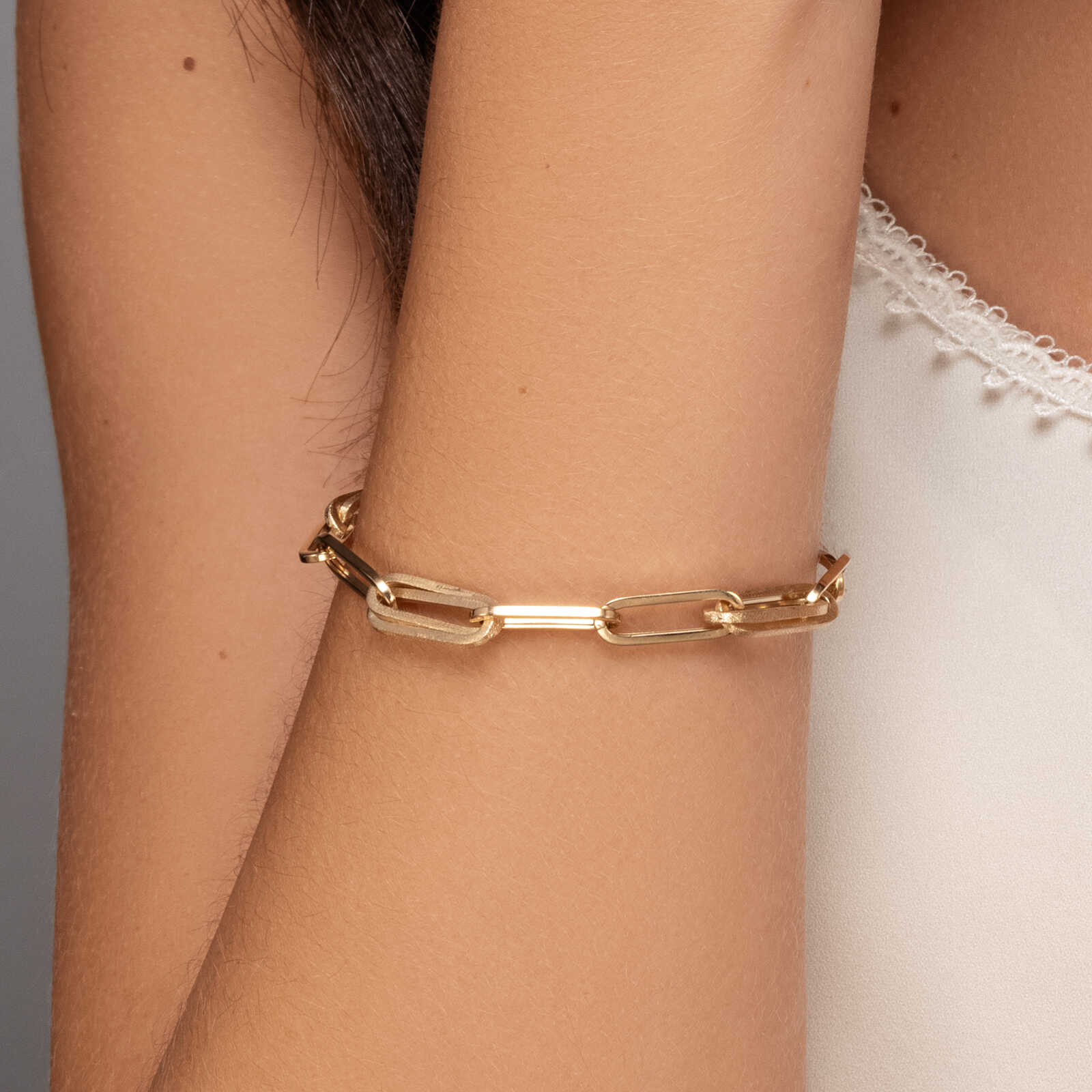 צמיד זהב 19.5 ס"מ חוליות ארוכות