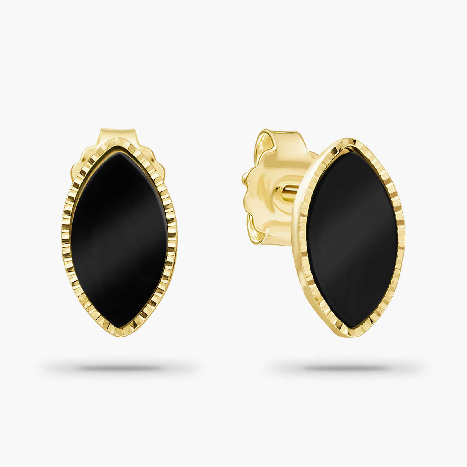 עגילי אניס משובצים אבני אוניקס