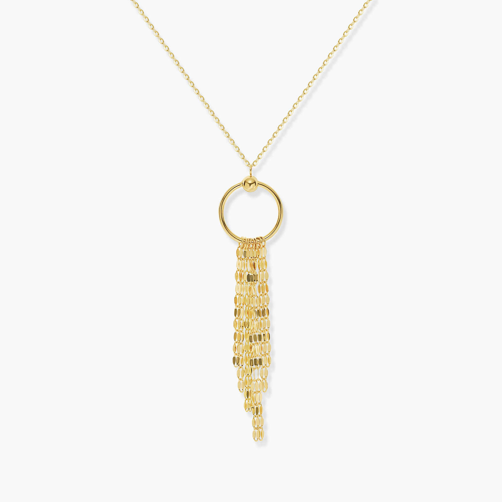 שרשרת ותליון זהב מסדרת WIRES