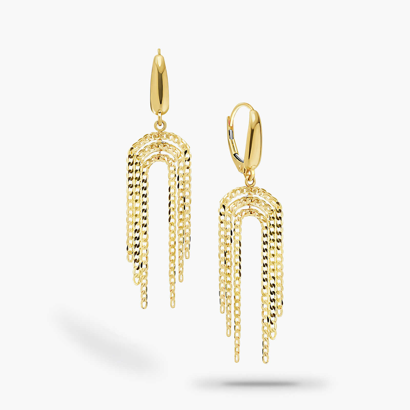 עגילי זהב waterfall