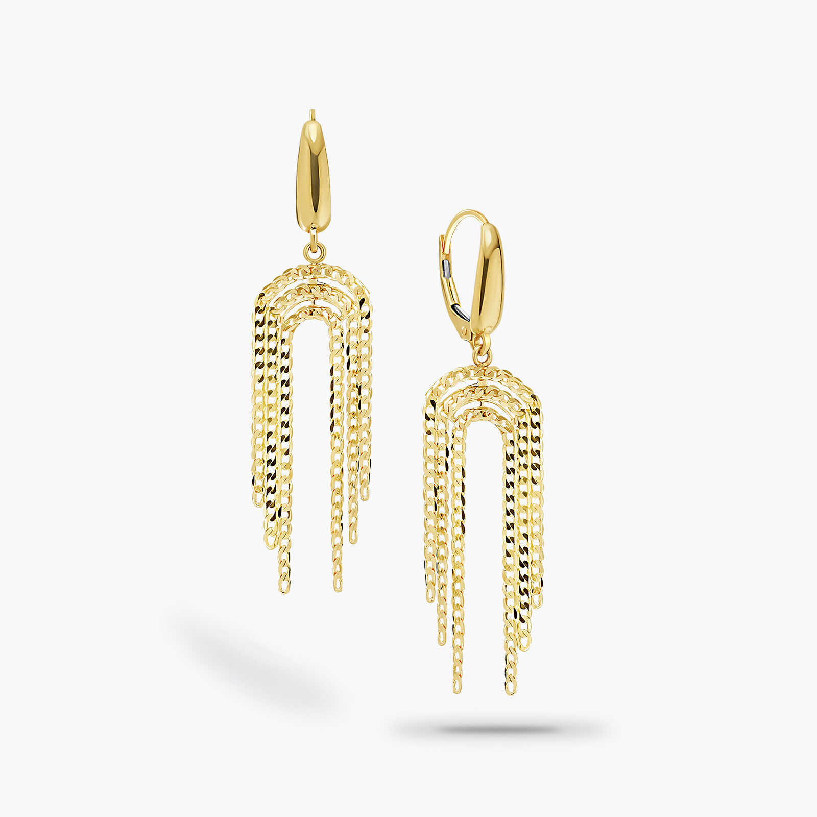 עגילי זהב waterfall