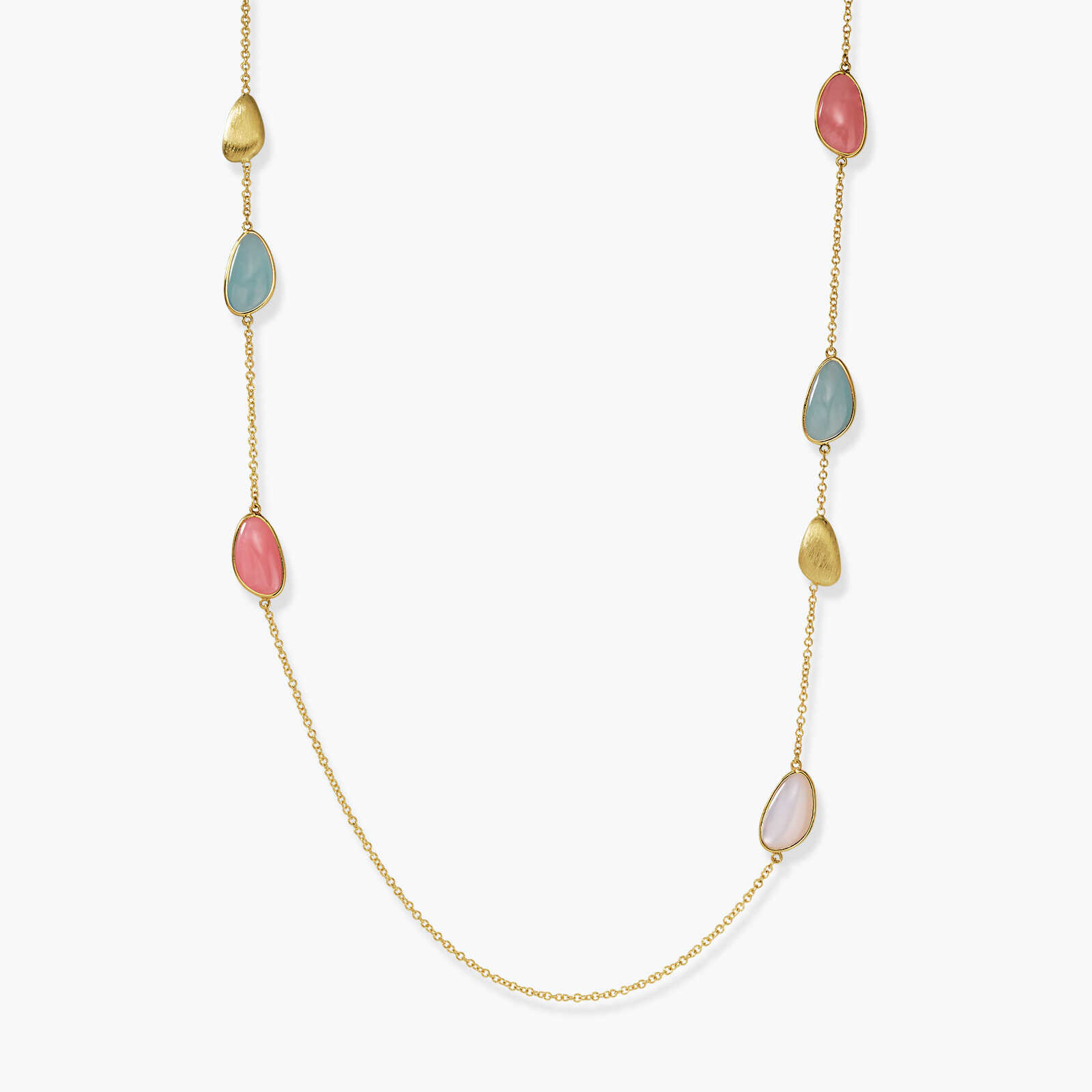 שרשרת חבצלת משובצת אבני חן