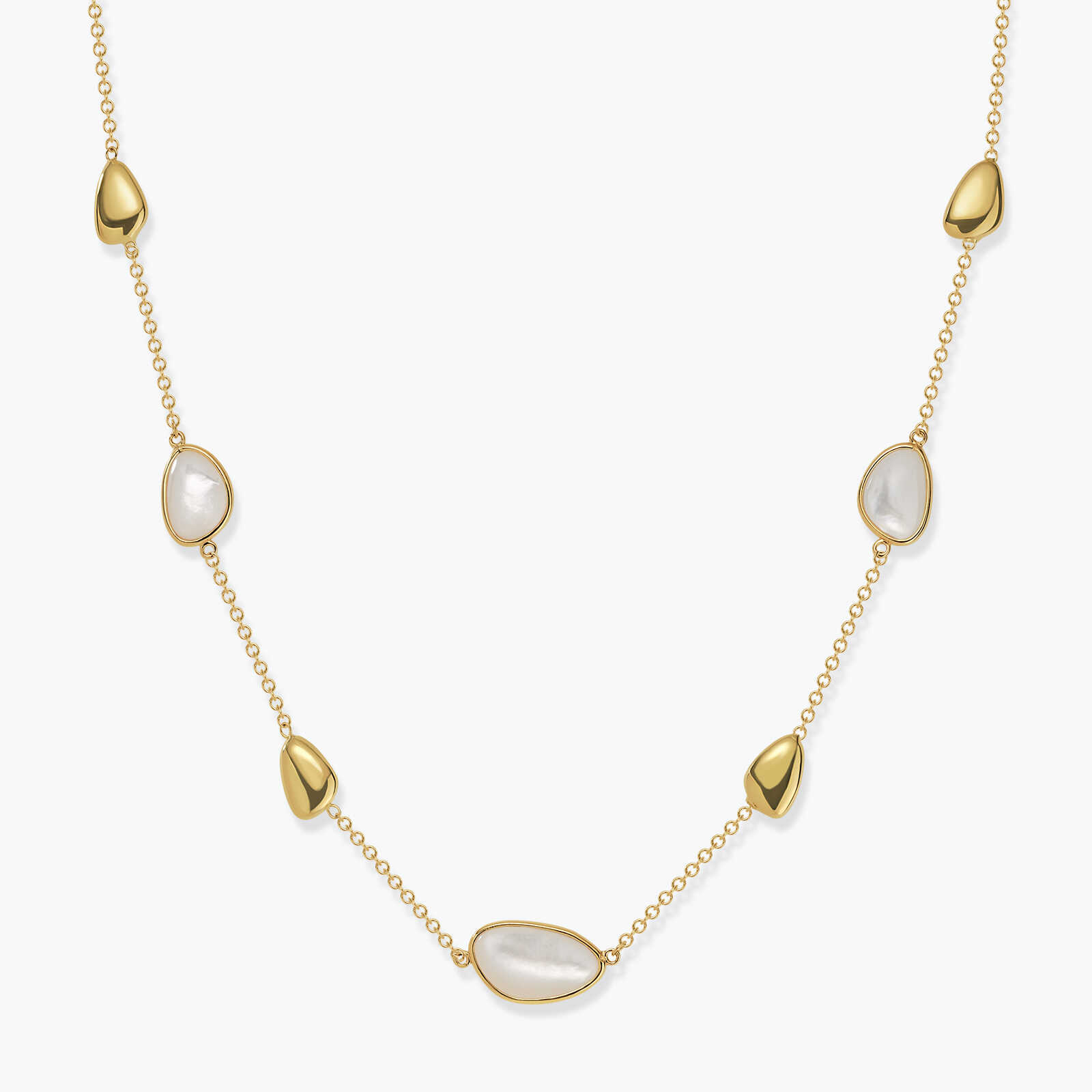 שרשרת נרקיס משובצת אם הפנינה