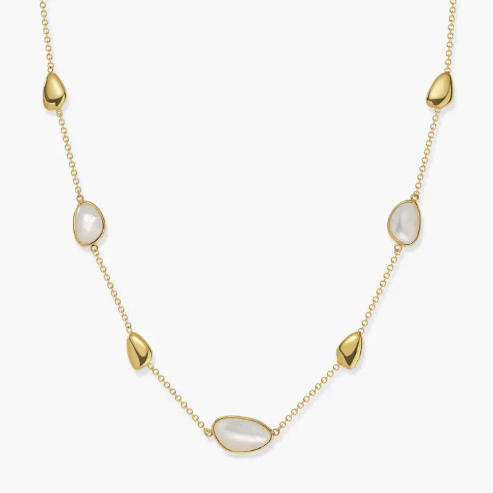 שרשרת נרקיס משובצת אם הפנינה