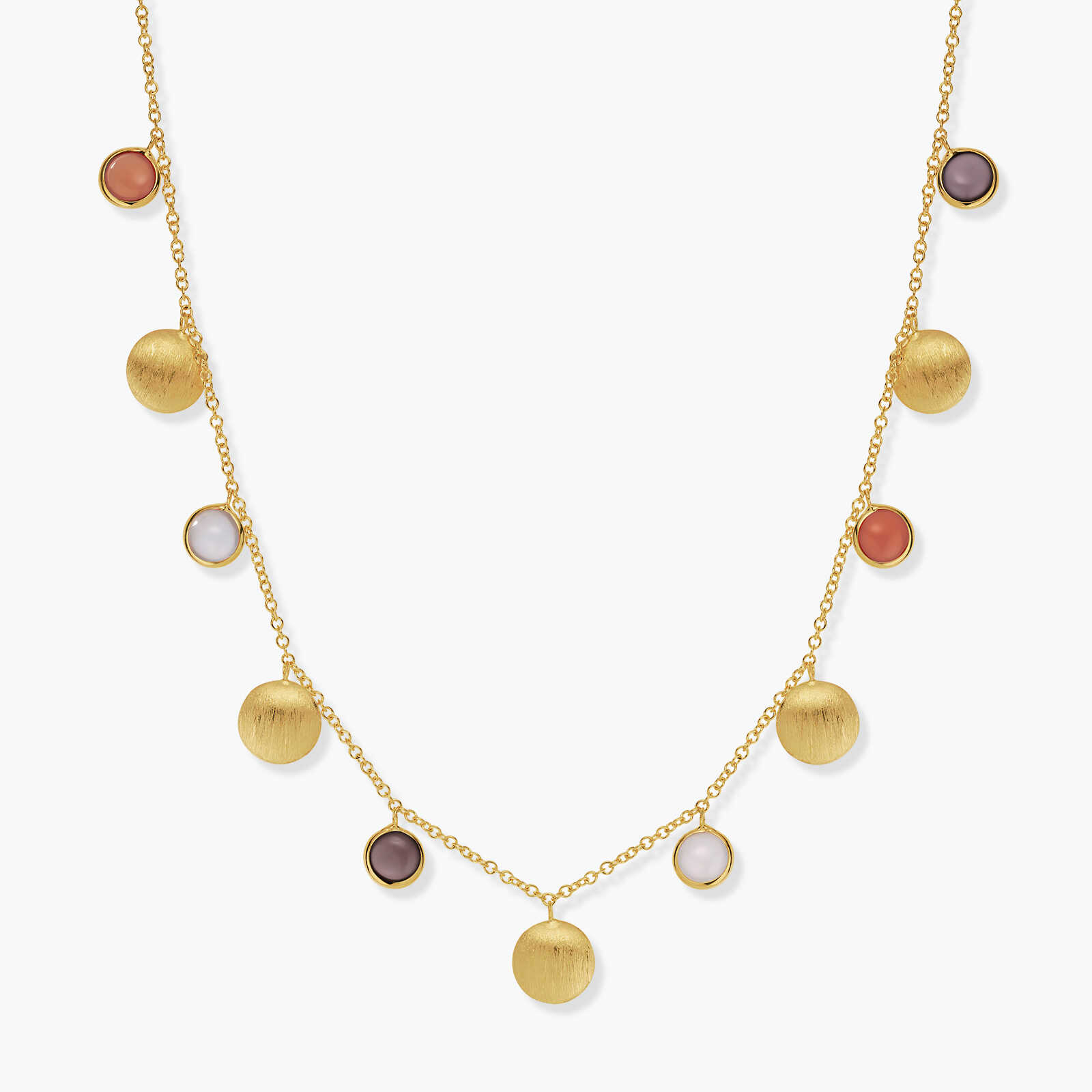 שרשרת צוף- משובצת אבני חן מונסטואון