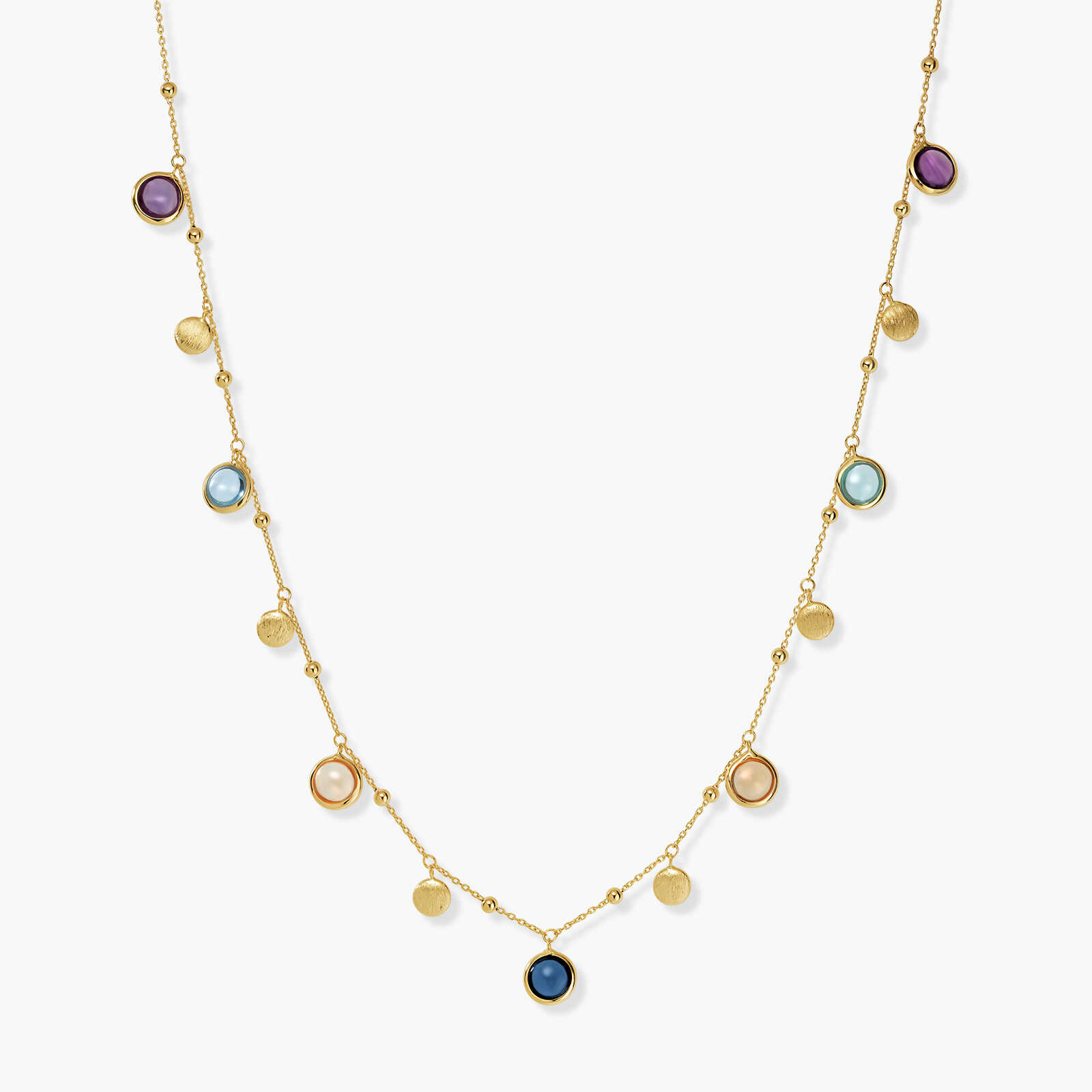 שרשרת נופר משובצת אבני חן