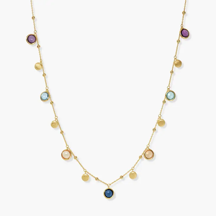 שרשרת נופר משובצת אבני חן