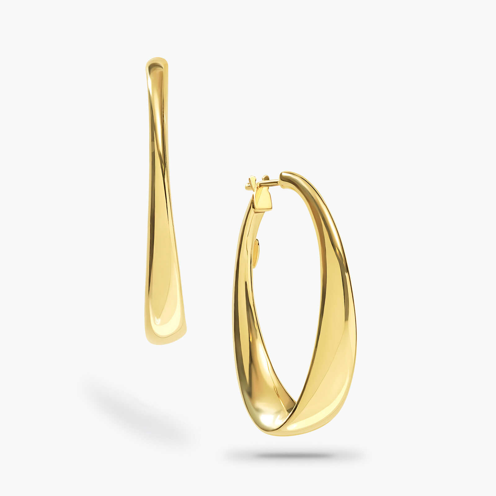 עגילי חישוק זהב נל