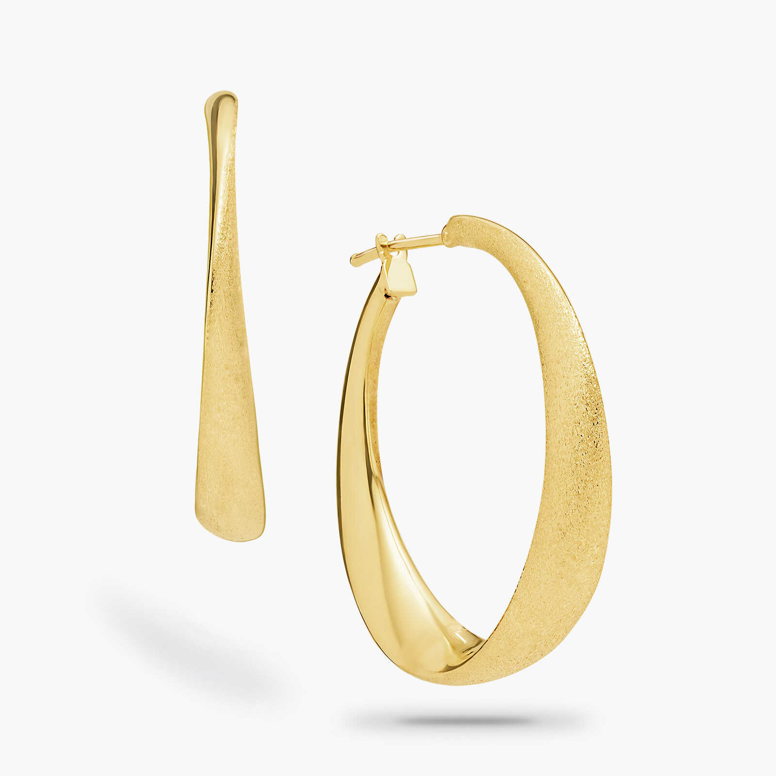 עגילי חישוק לאור בגימור מט