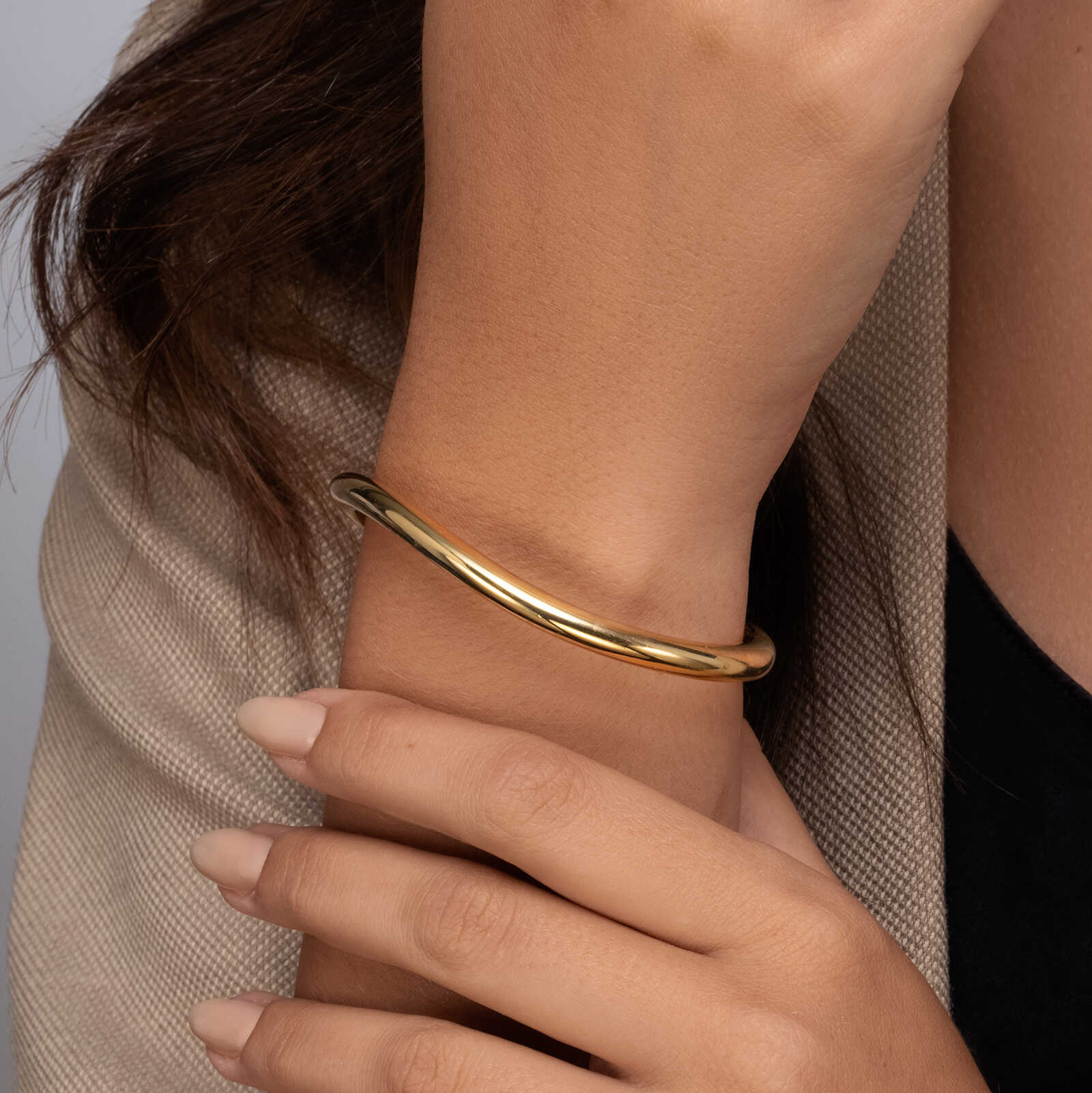 צמיד זהב קשיח- גמיש מקולקצית ORO VIVA