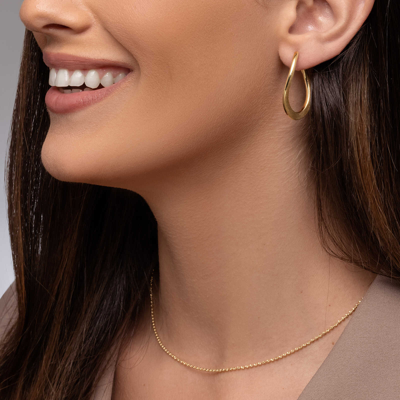 שרשרת אנדי- חוליות זהב מלבניות