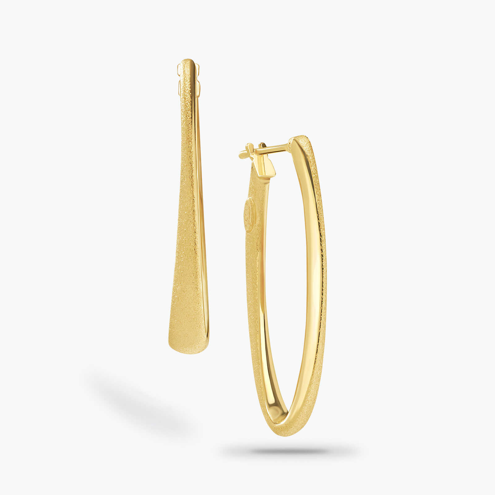 עגילי חישוק נור בגימור מט