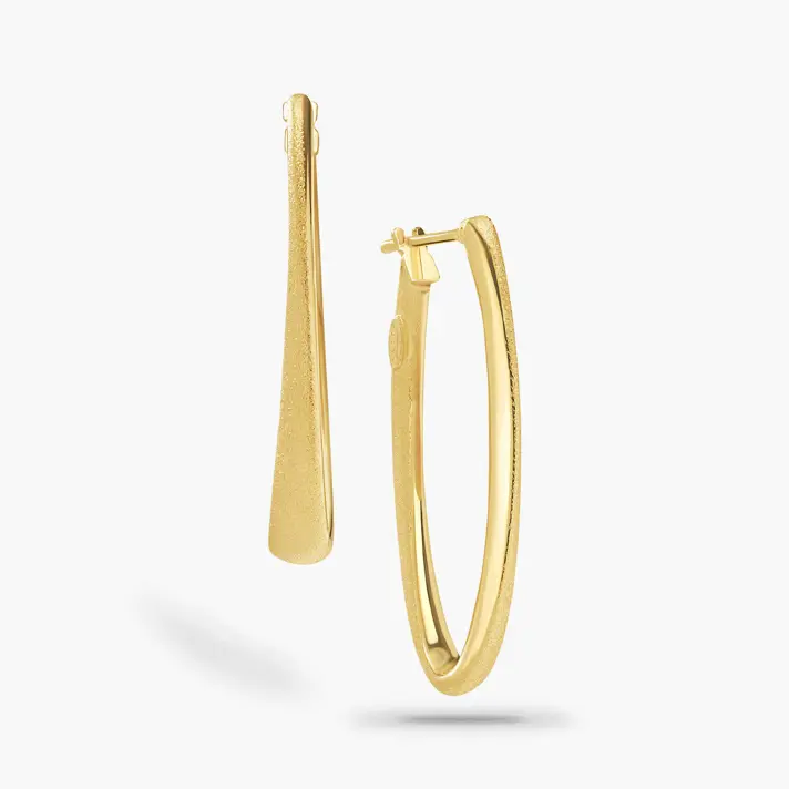 עגילי חישוק נור בגימור מט