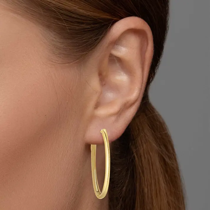 עגילי חישוק נור בגימור מט