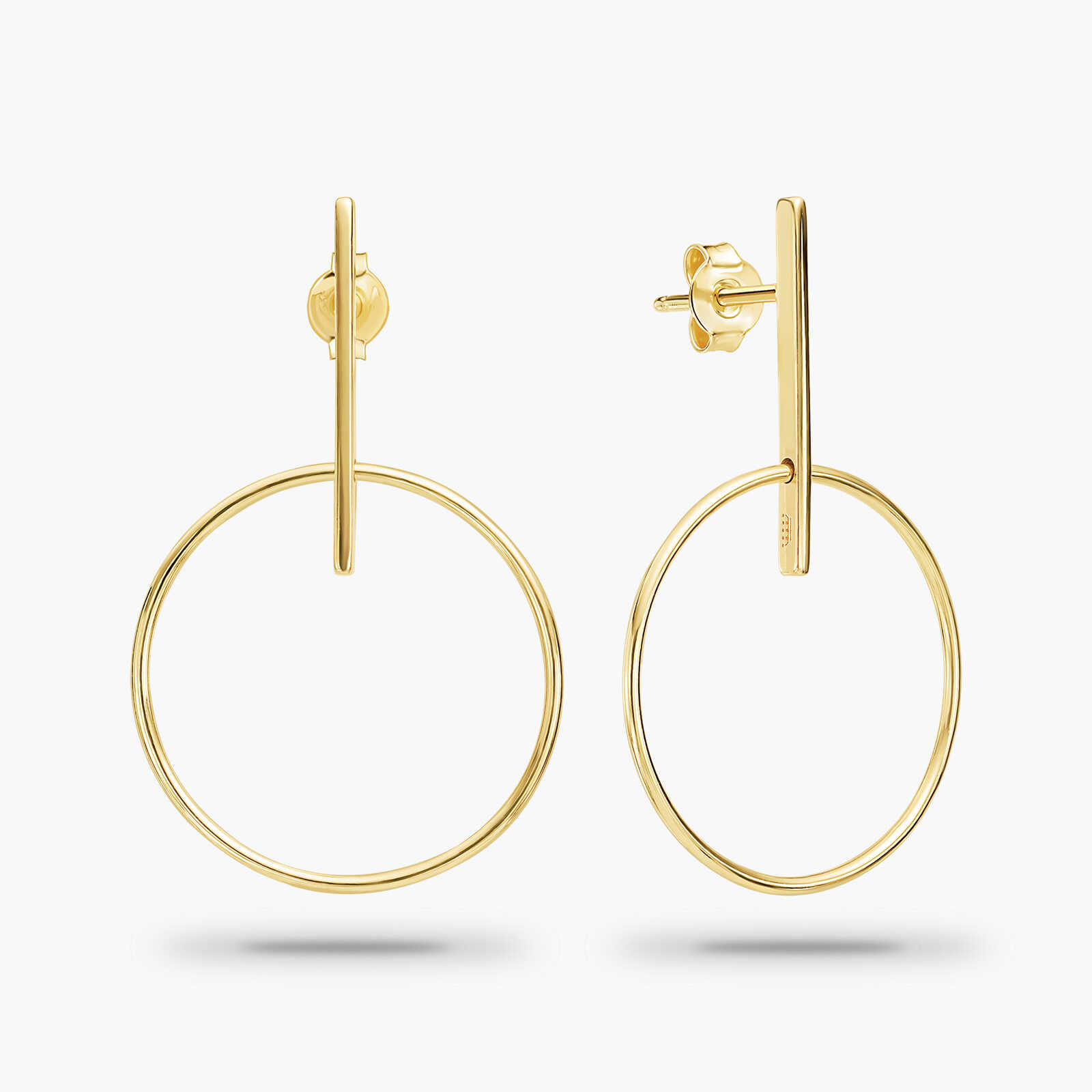 עגילי זהב טסה