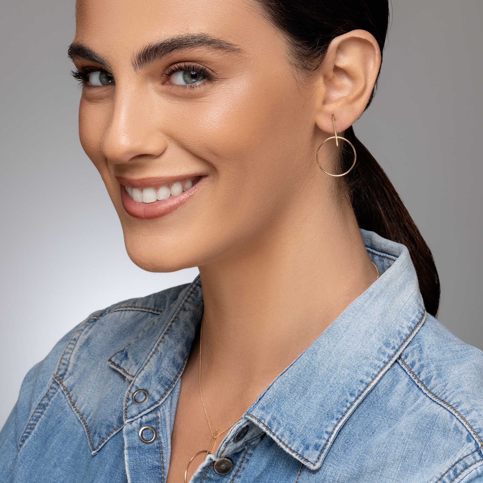 עגילי זהב טסה