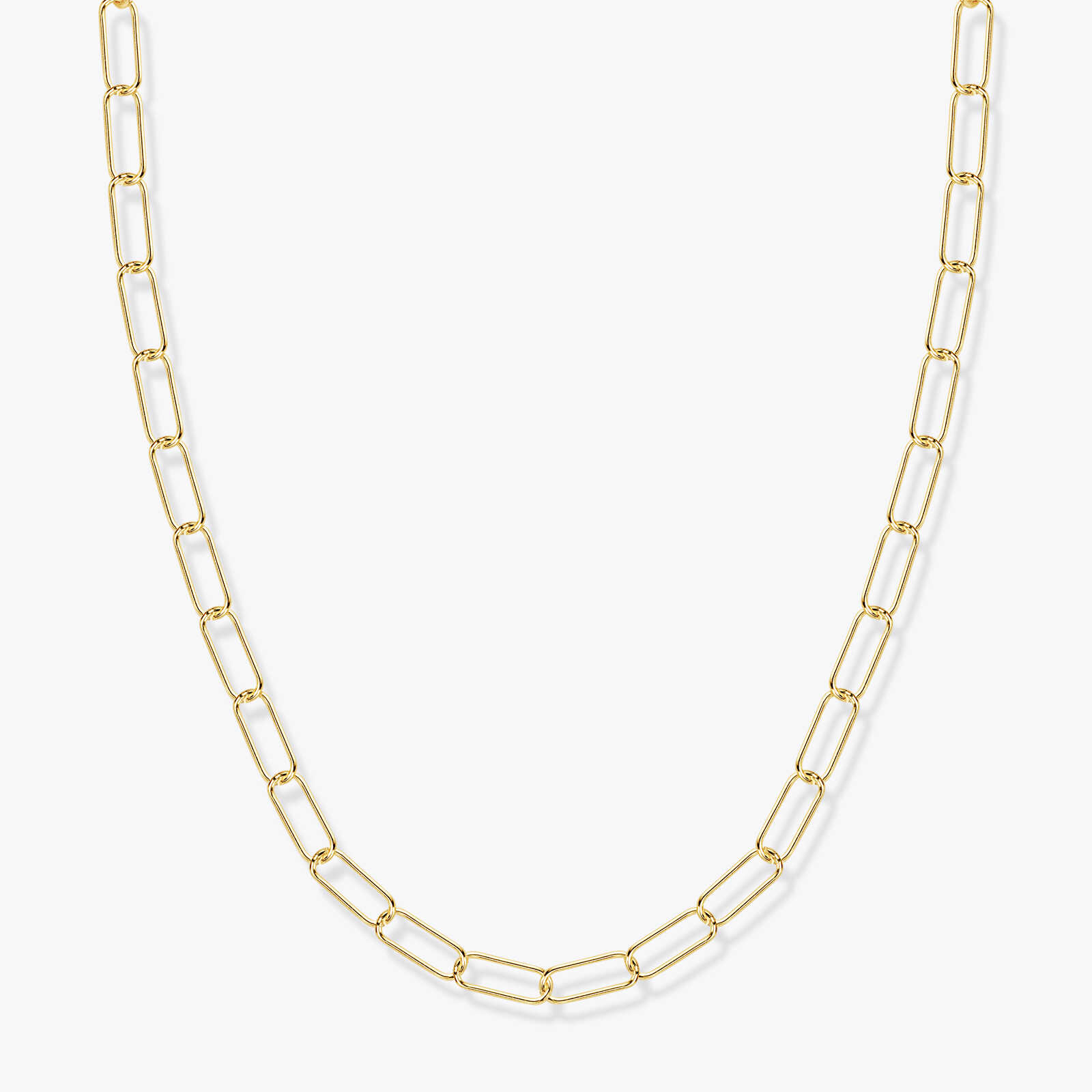 שרשרת זהב עם חוליות מלבניות