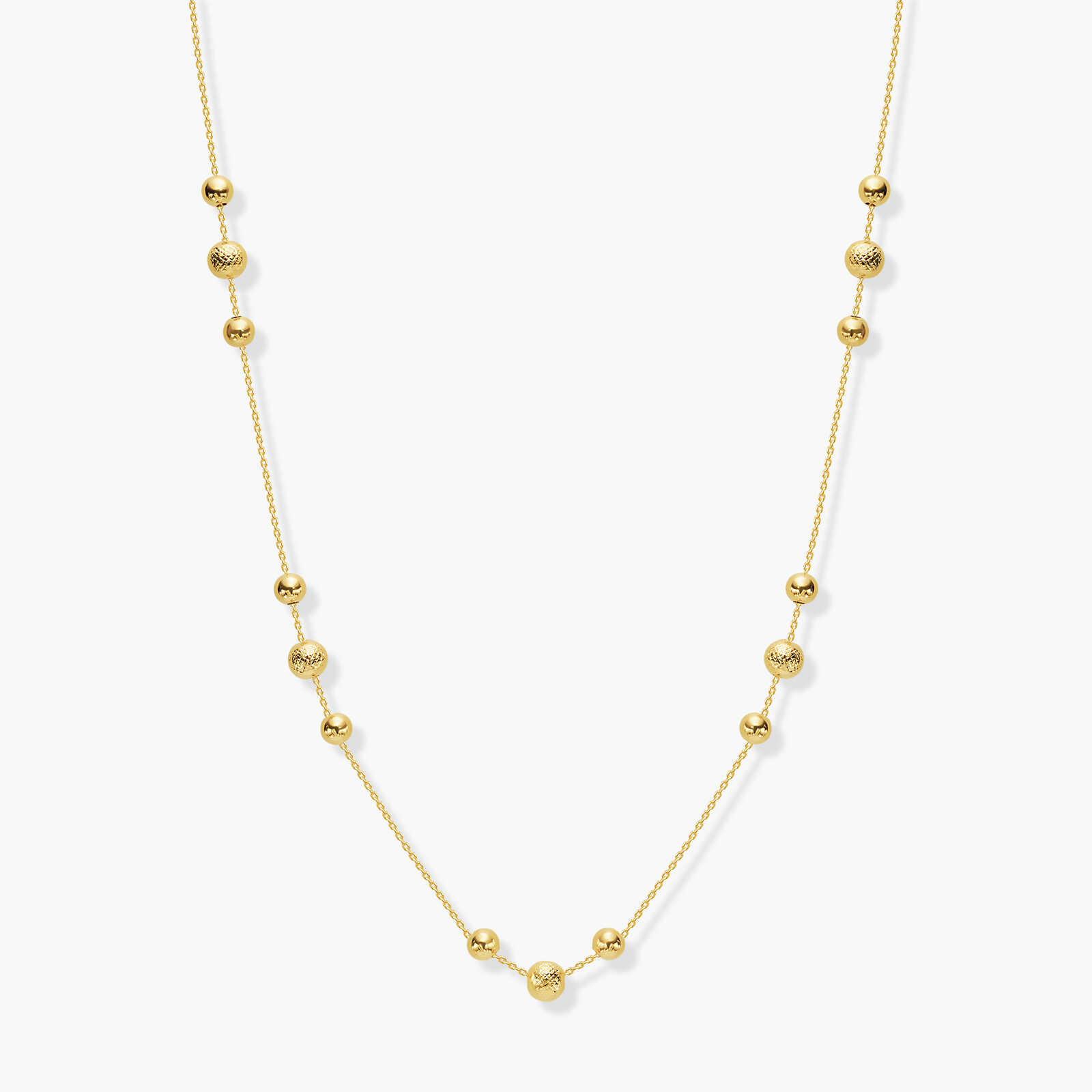 שרשרת מיאמי- זהב בשילוב חרוזי זהב