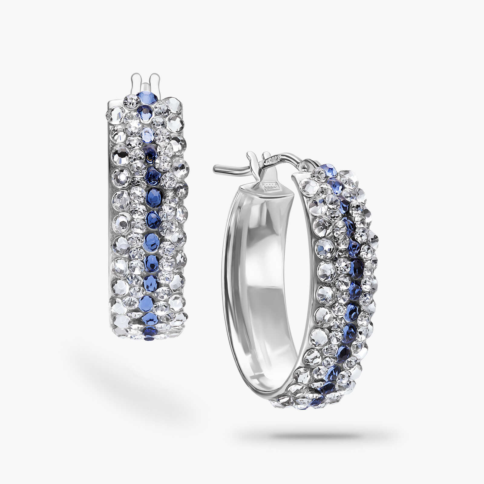 עגילי חישוק משובצים אבני סברובסקי