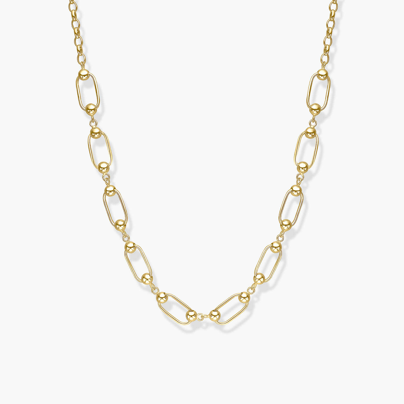 שרשרת קורטני- מחוליות זהב אובאליות