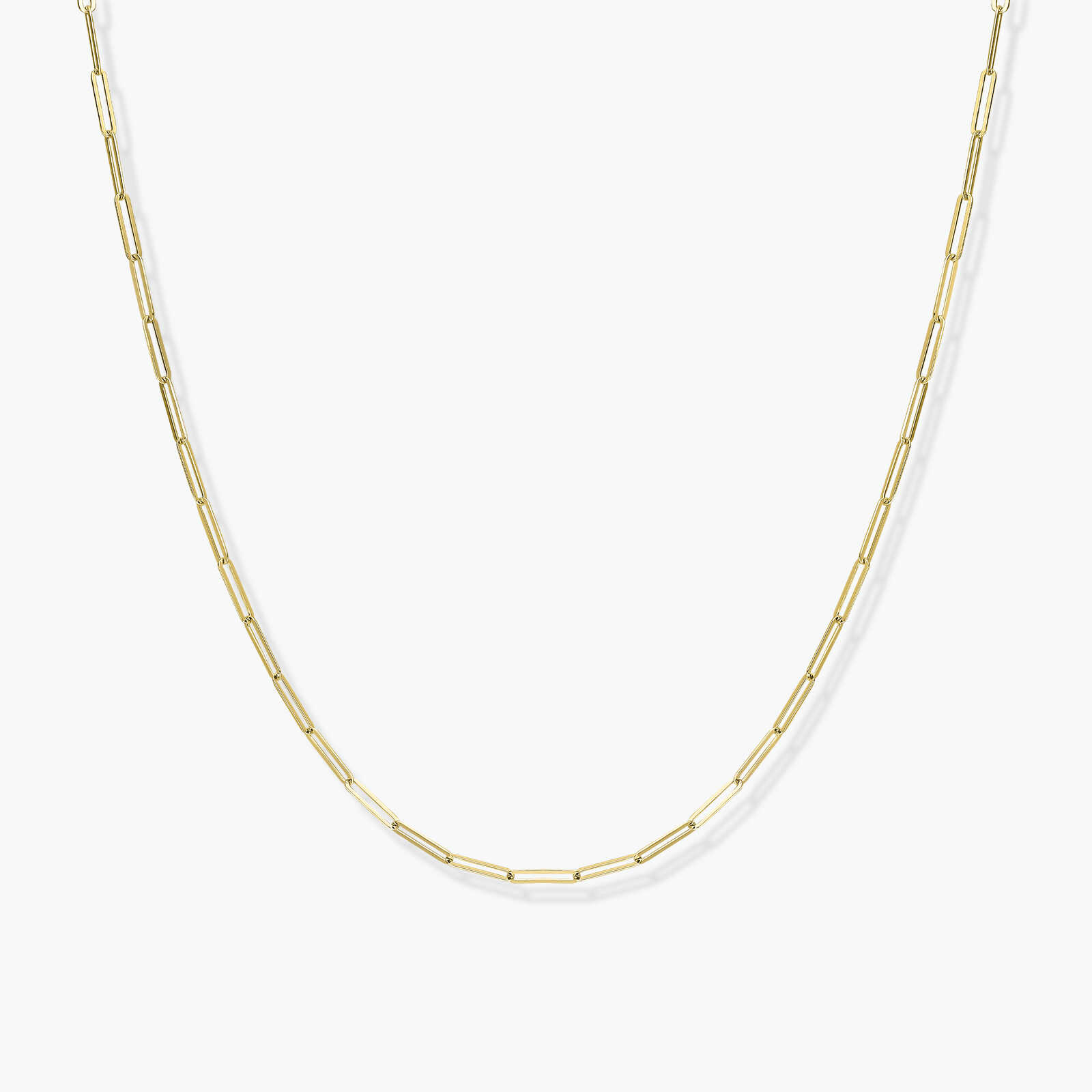 שרשרת זהב חוליות דקות מלבניות