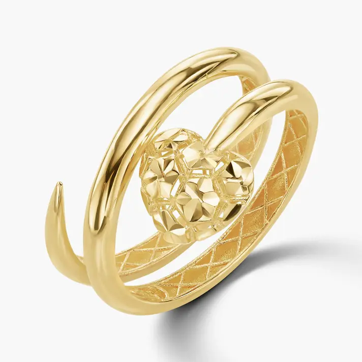 טבעת טבעת זהב OPEN HEART