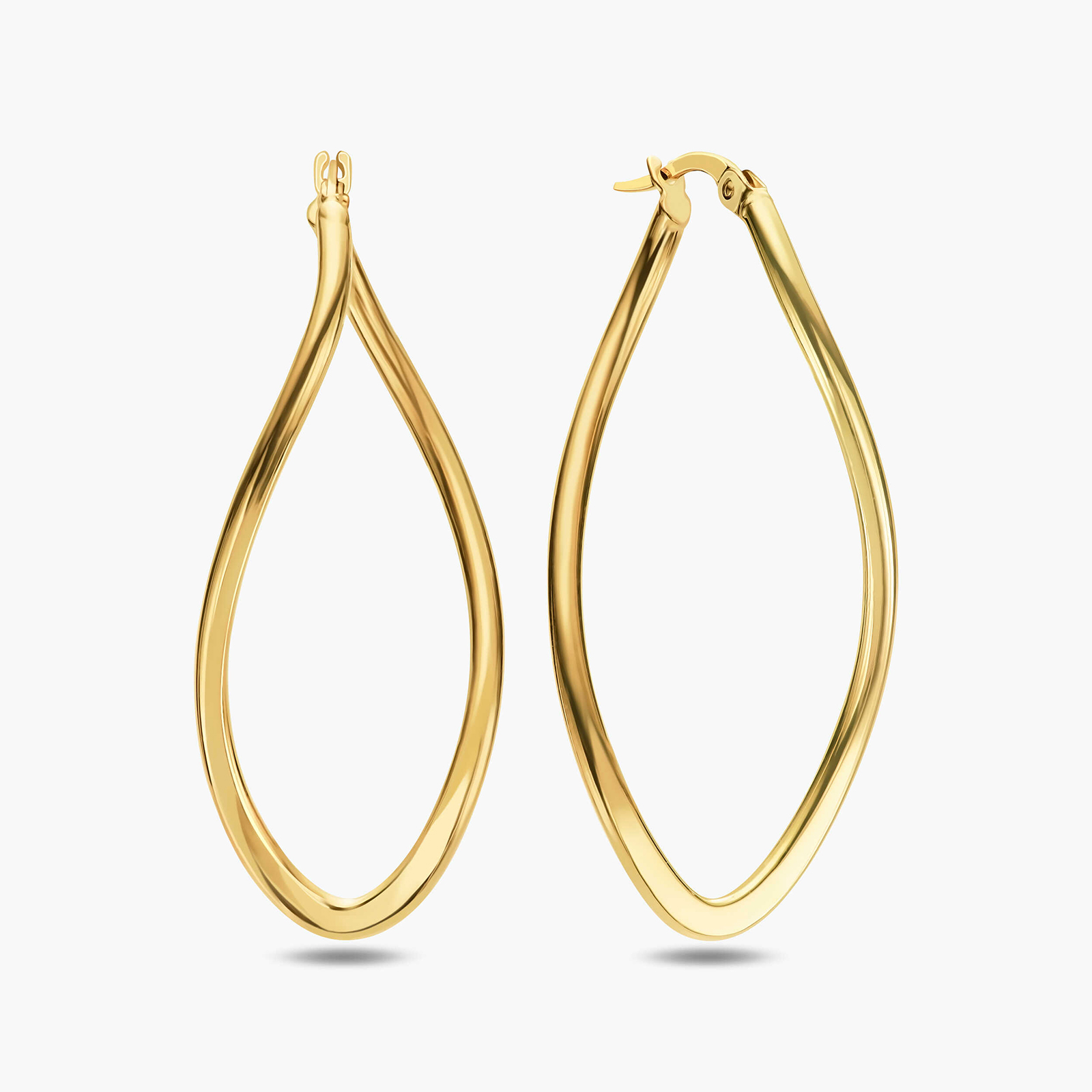 עגילי זהב מסובבים