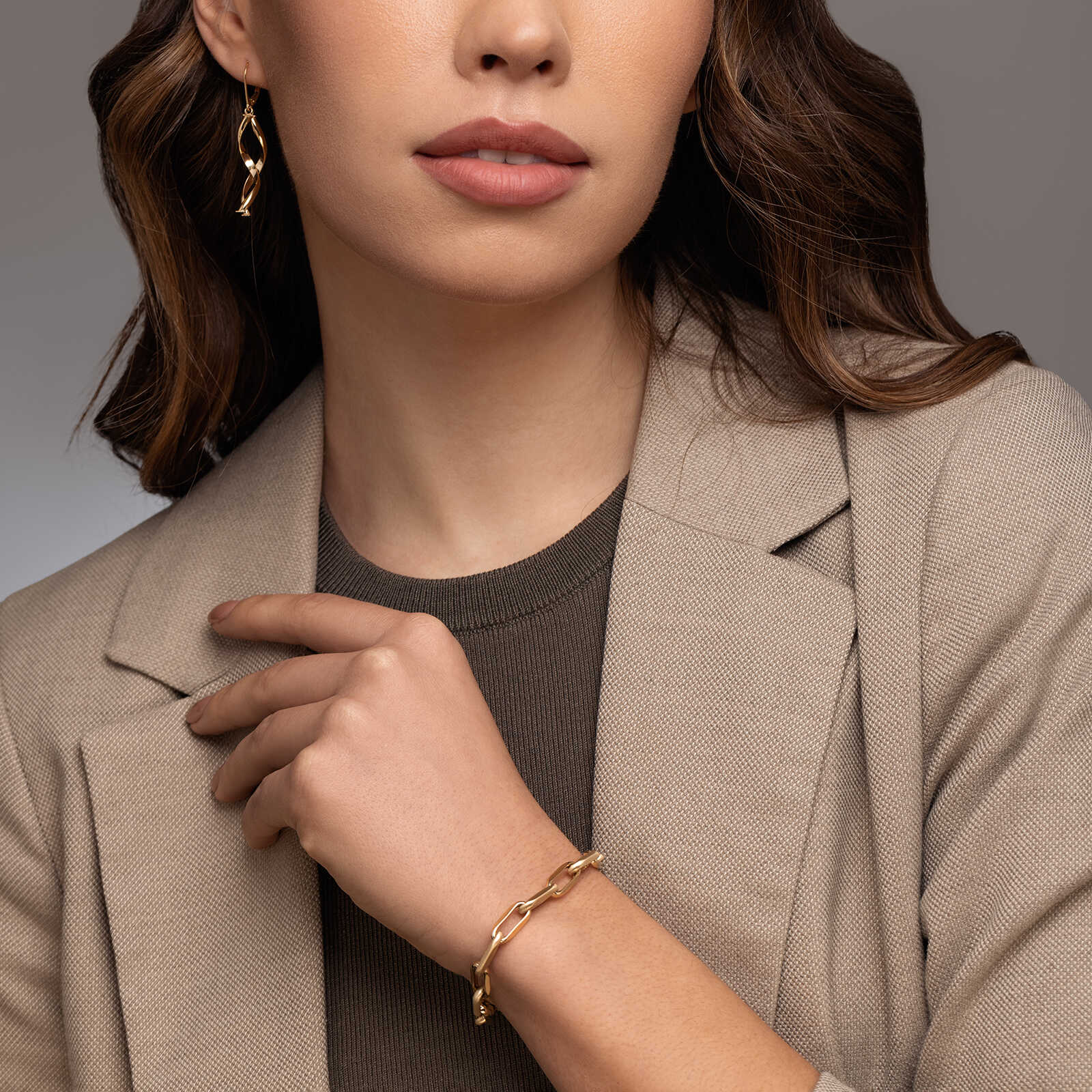 צמיד זהב גורמט בגימור מט ומבריק