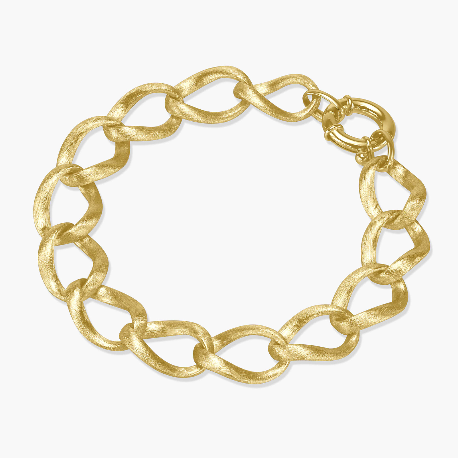 צמיד זהב 14K מחוליות בגימור מט
