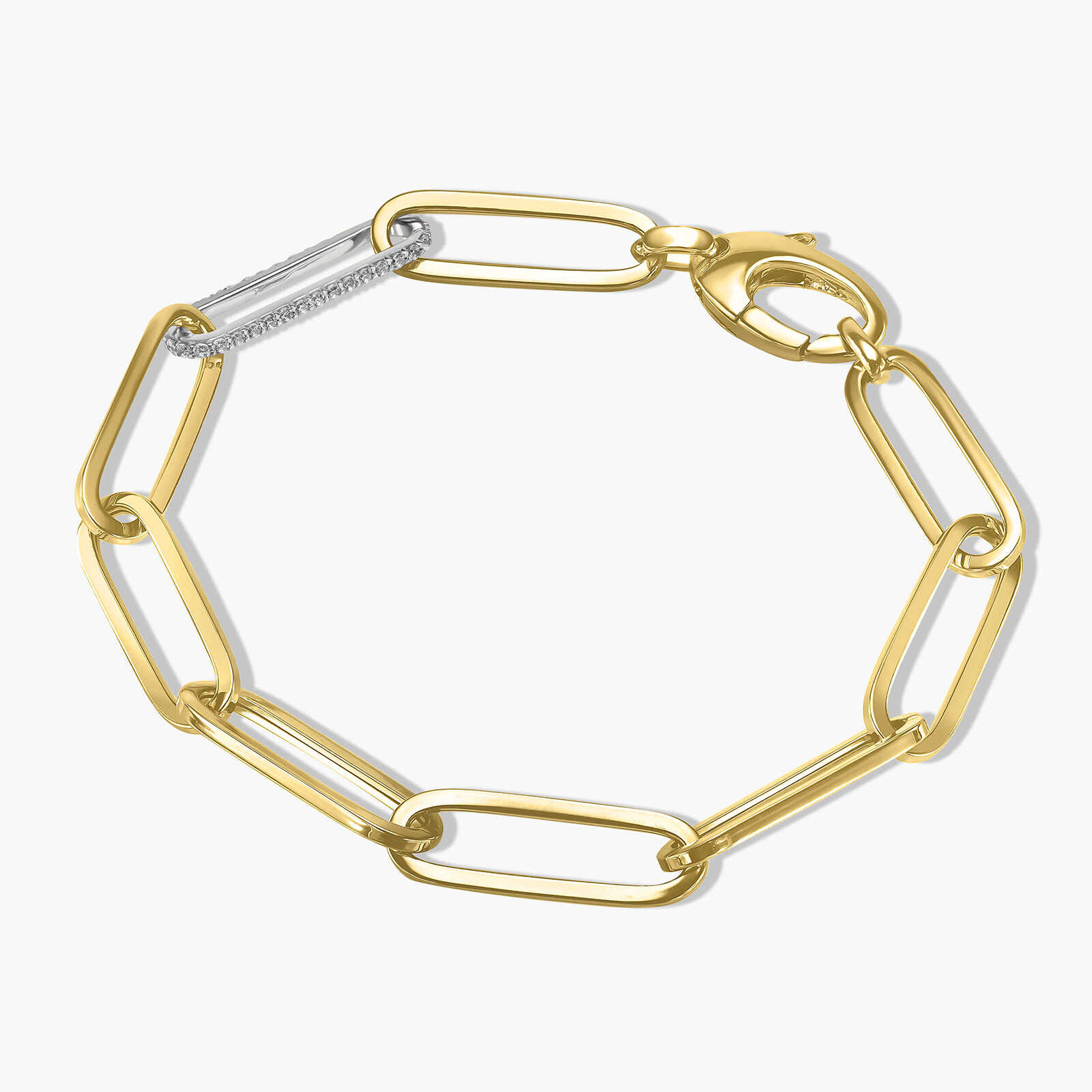 צמיד זהב מסדרת ג'ולין משולב חולית זרקונים