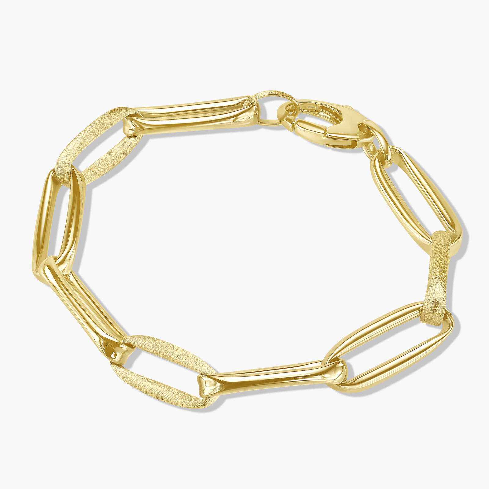 צמיד זהב מסדרת ג'ולין משולב  בחוליות בגימור SATEN