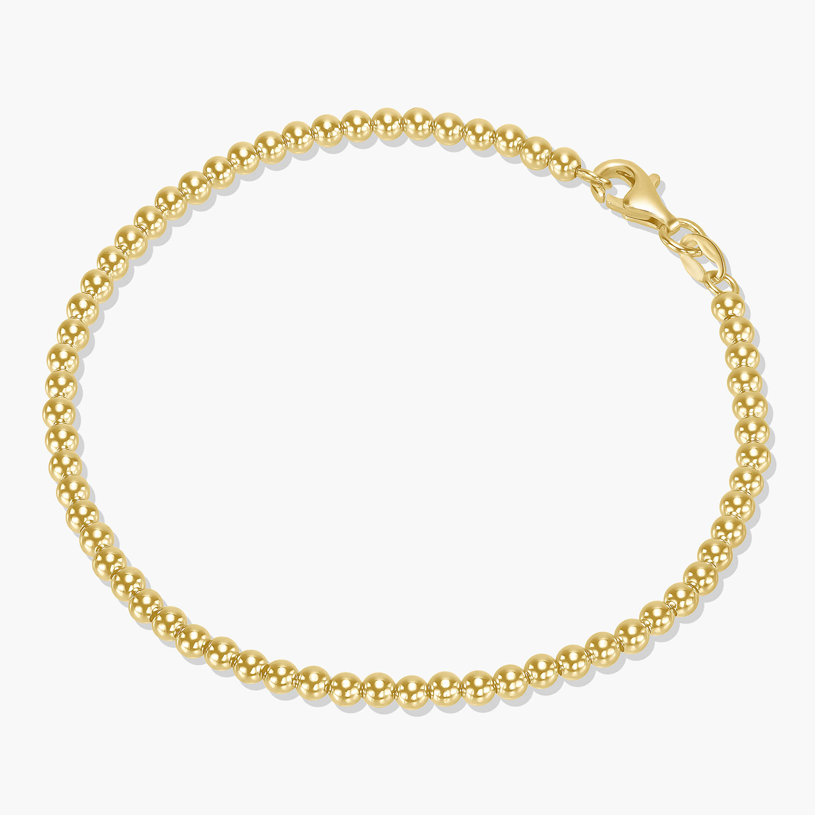 צמיד זהב בשילוב חרוזי זהב בגימור מבריק