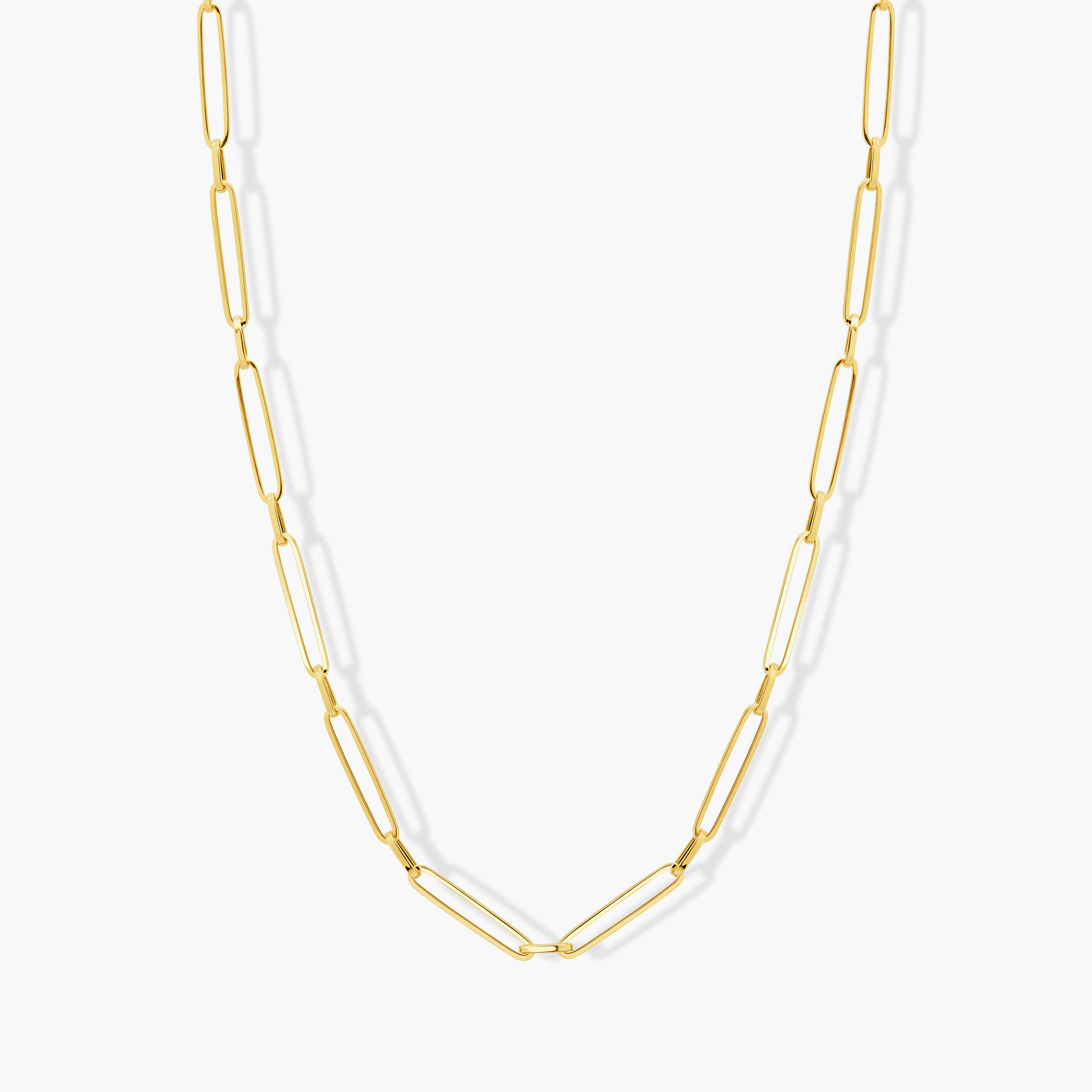 שרשרת זהב מסדרת Paper clip באורך 45 ס"מ