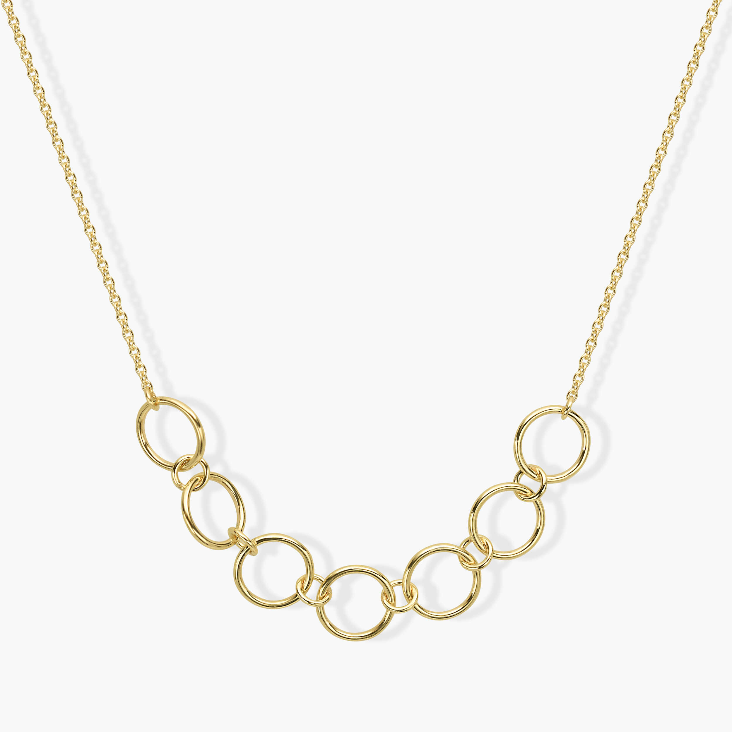 שרשרת זהב משולבת טבעות זהב