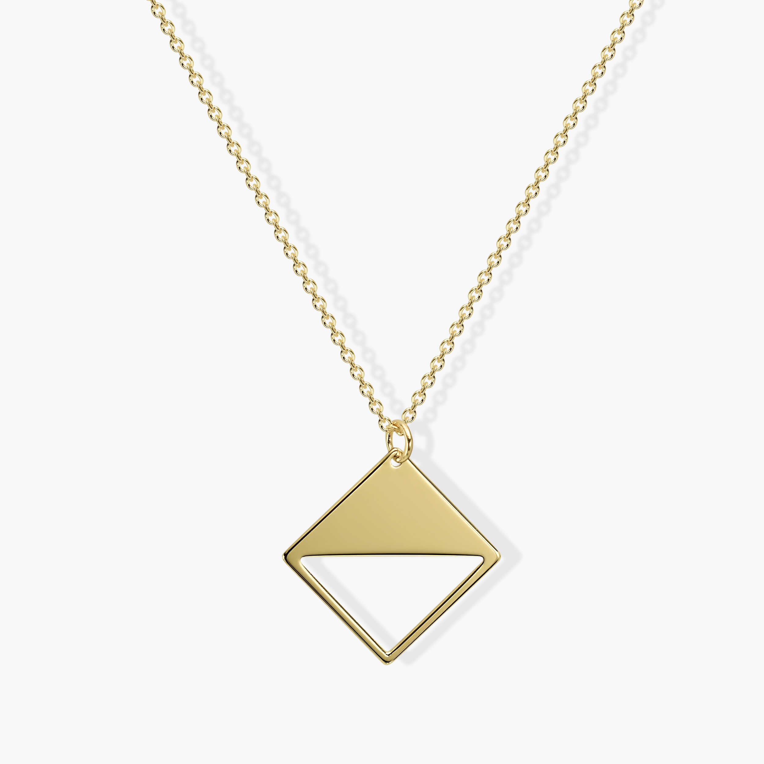 שרשרת זהב עם תליון מעוין